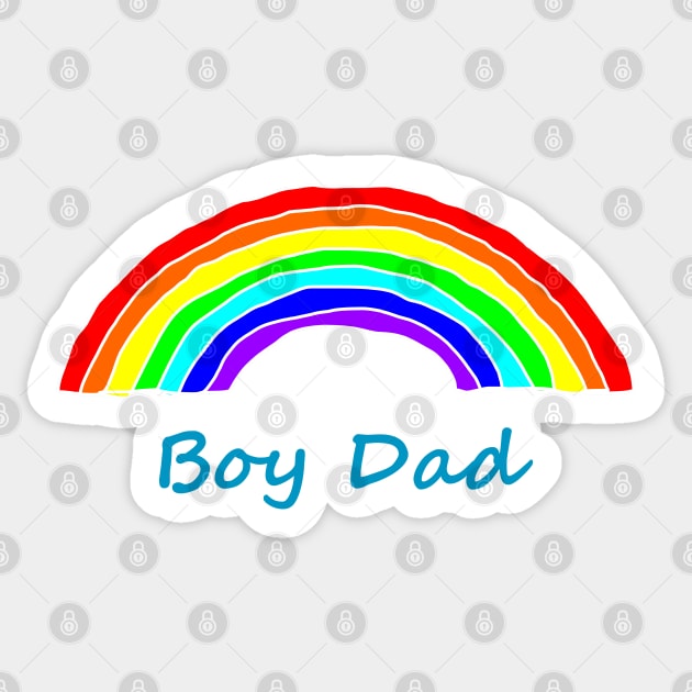 Boy Dad Rainbow for Fathers Day Sticker by ellenhenryart